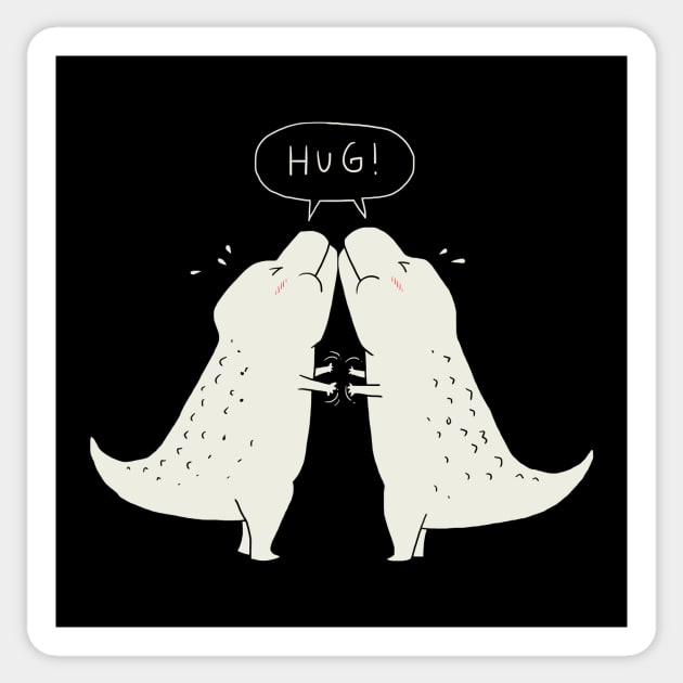 Dino Hug Sticker by ilovedoodle
